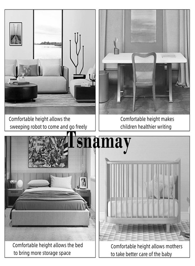 Tsnamay 2" Self Adhesive Bed and Furniture Risers,Steel Bed Risers to Heavy Furniture or Beds Chair Table Risers,Round Black 40x52mm(WH) - Image 5