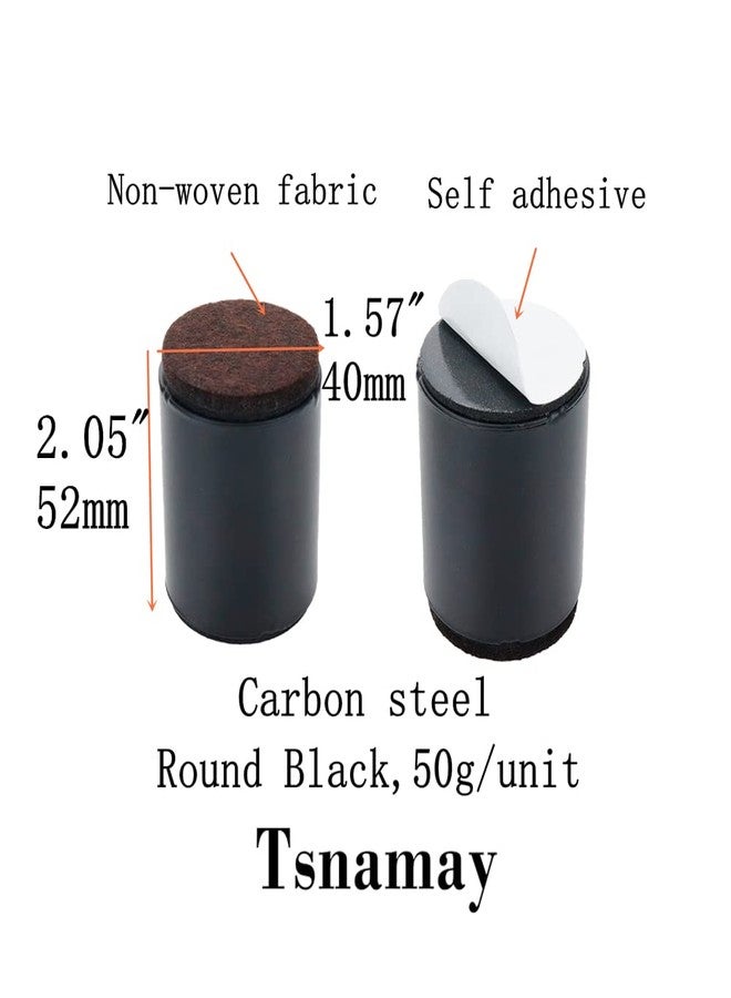 Tsnamay 2" Self Adhesive Bed and Furniture Risers,Steel Bed Risers to Heavy Furniture or Beds Chair Table Risers,Round Black 40x52mm(WH) - Image 2