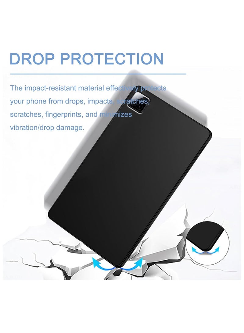عام غلاف واقي مناسب لأجهزة Xiaomi Pad 7 و Pad 7 Pro مقاس 11.2 بوصة، مع قطعتين من زجاج الحماية المقوى، غطاء واقي فائق الرقة من مادة TPU المرنة، غطاء خلفي متين مقاوم للصدمات من السيليكون المرن خفيف الوزن - Image 3