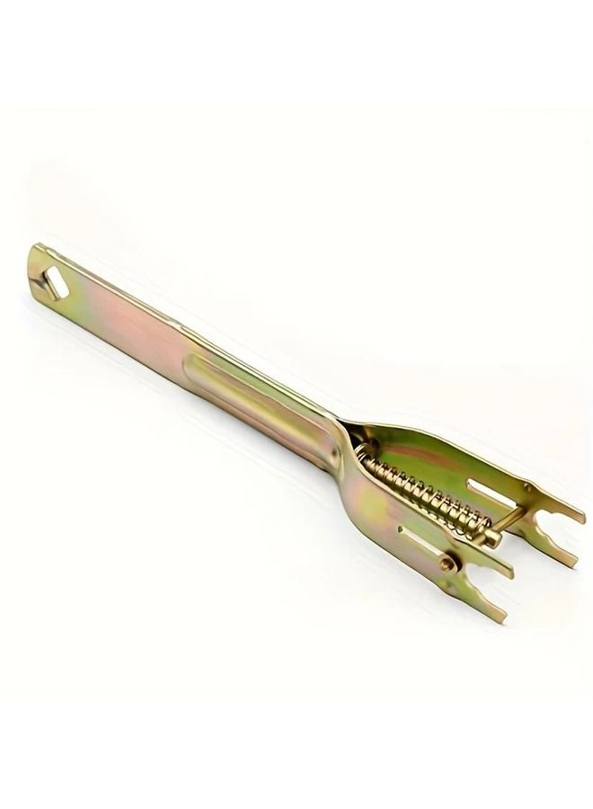 مشد السياج الكهربائي الذهبي الأخضر ذو المقبض ذو السنّ قابل للتعديل مع قبضة برغية قابلة للضبط - Image 1