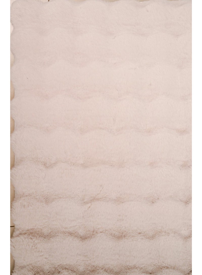 Home auraa Carpet Rug Anti-Slip – Size 160 x 230 cm – 5.25x7.55 ft | Pebble Shaggy Design - Beige Color | Ideal Carpet for Living Room, Bedroom, Office, Hallway or Balcony - Image 4