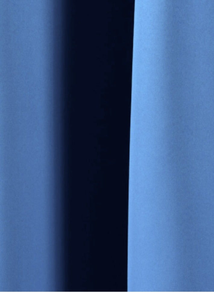 Curtains & Rods Flafy Luxury Blackout Curtains - Thermal Insulated Room Darkening Fabric - Smart Multi-Way Header for Three Hanging Options (300cm W × 280cm L, Blue) - Image 3