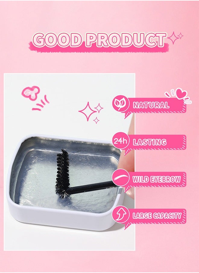 Kiss Beauty - Eyebrow Soap Kit, 3D Brows Styling Soap, Transparent Long-lasting Waterproof Eyebrow Shaping Gel Eyebrow Styling Pomade with Eyebrow Brushes for Natural Eyebrows - Image 1