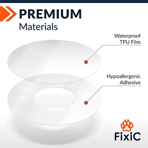 Fixic Freestyle Adhesive Patch 25 PCS – Good for Libre 1, 2, 3 & Plus – Enlite – Guardian – NO Glue in The Center of The Patch – Pre-Cut Back Paper – Long Fixation for Your Sensor! (Transparent) - Image 3