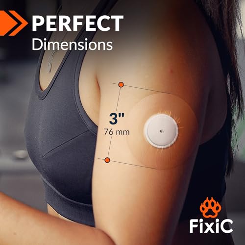 Fixic Freestyle Adhesive Patch 25 PCS – Good for Libre 1, 2, 3 & Plus – Enlite – Guardian – NO Glue in The Center of The Patch – Pre-Cut Back Paper – Long Fixation for Your Sensor! (Transparent) - Image 4