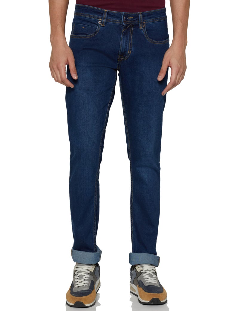 Peter England Men's Premium Skinny Fit Stretchable Jeans, Mid Rise,Blue, 28 - Image 5
