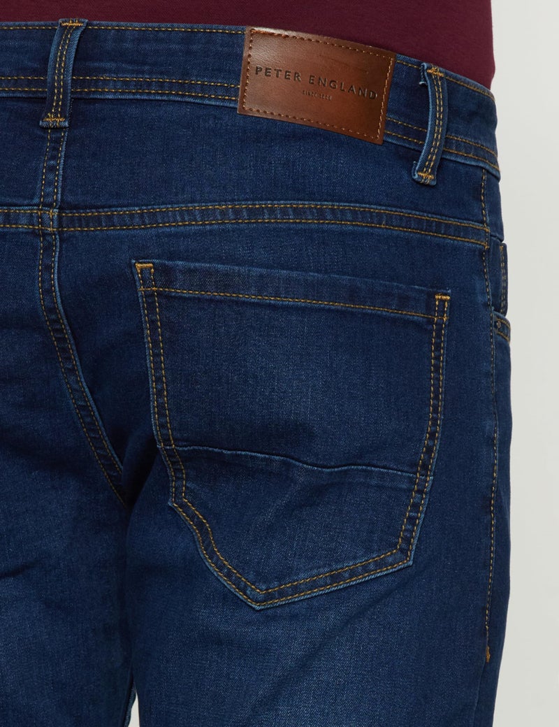 Peter England Men's Premium Skinny Fit Stretchable Jeans, Mid Rise,Blue, 28 - Image 4