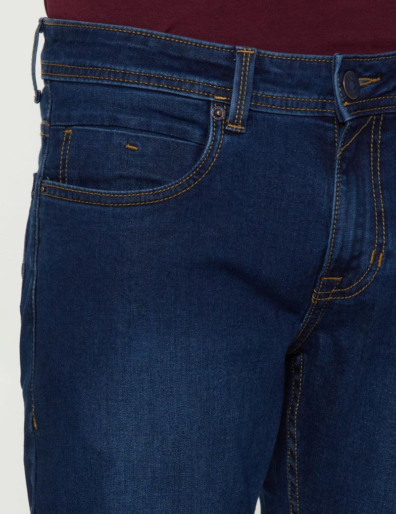 Peter England Men's Premium Skinny Fit Stretchable Jeans, Mid Rise,Blue, 28 - Image 3
