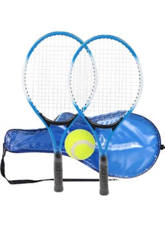Rock Pow Set of 2 Kids Tennis Rackets Pre-Strung 8.6 Inch Light Kids Racquet Set for Beginner Boys and Girls with 1 Tennis Balls and Carry Bag  - Image 1