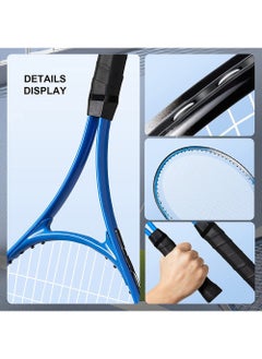Rock Pow Set of 2 Kids Tennis Rackets Pre-Strung 8.6 Inch Light Kids Racquet Set for Beginner Boys and Girls with 1 Tennis Balls and Carry Bag  - Image 3