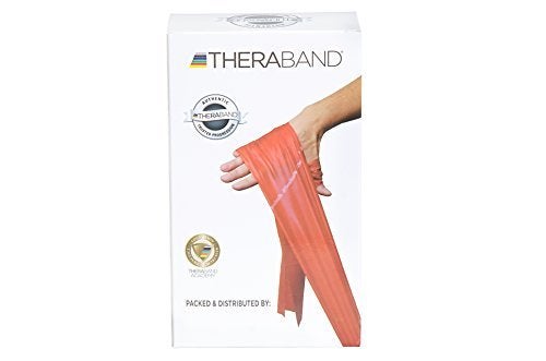 Theraband Medium Resistance Latex Free Exercise Band 4 Feet(Length) x 4 Inches(Width) Red - Image 4