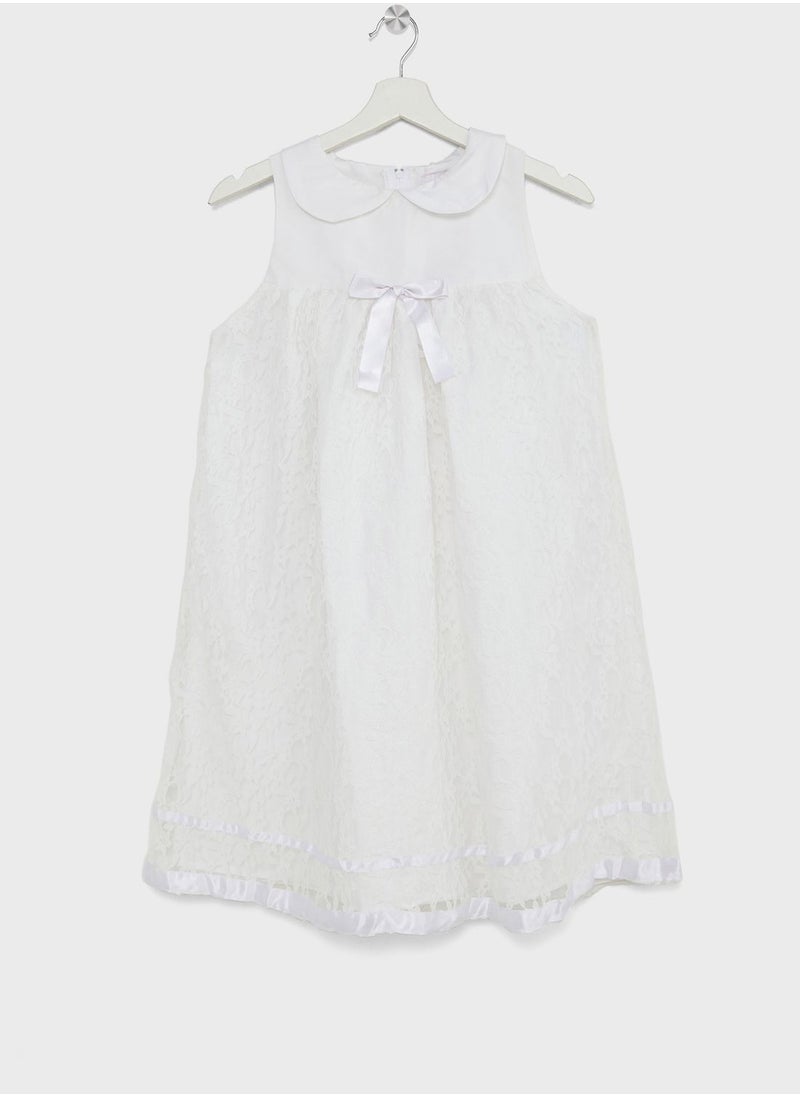 Pinata - Girls Collared Lace Dress - Image 1