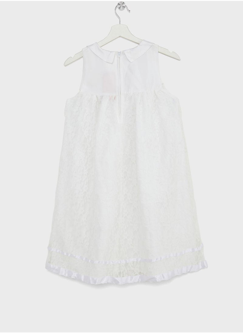Pinata - Girls Collared Lace Dress - Image 1