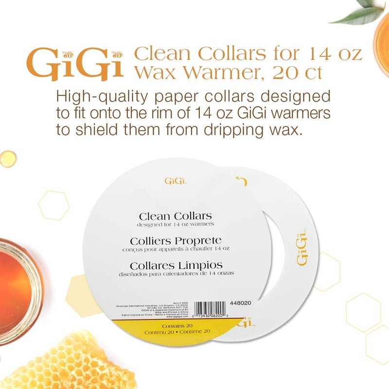 GiGi Wax Warmer Collars - Disposable Waxing Collars for 14 oz Wax Warmer - No Mess Hair Removal Protection - Easy Cleanup for Salon & At-Home Use, 20 Pcs. - Image 2
