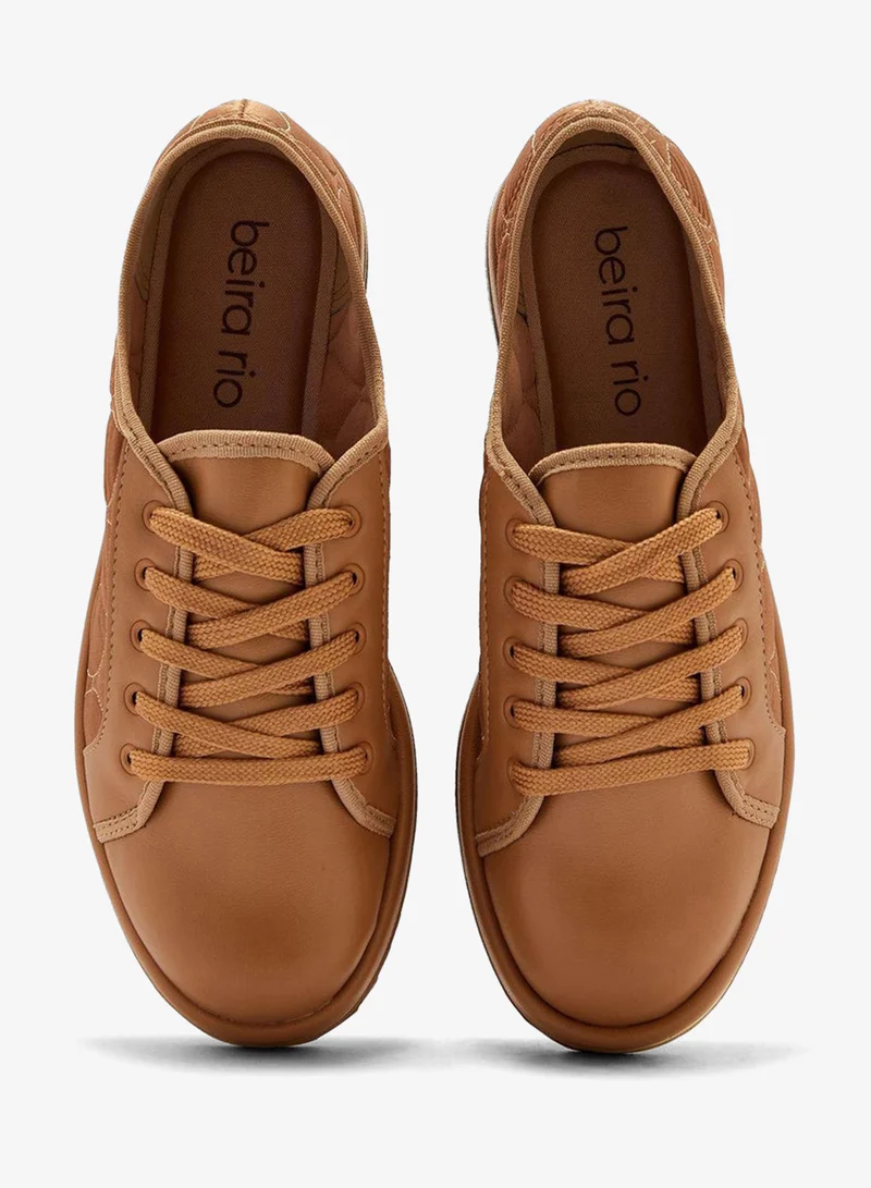 Beira Rio Tan Comfort Women’s Sneakers – Lace-Up Ladies Sneakers & Casual Sneakers for Girls for Women | Best Price UAE