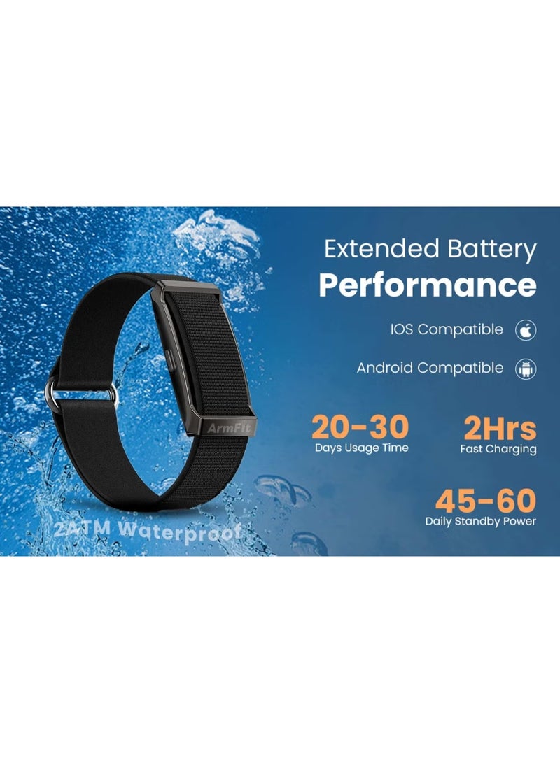 سوار ذكي أنيق ومتين، جهاز تتبع لياقة بدنية بدون شاشة، مراقبة صحية على مدار 24 ساعة، خفيف الوزن وسهل الحمل، مقاوم للماء بمعيار IP68. - Image 3