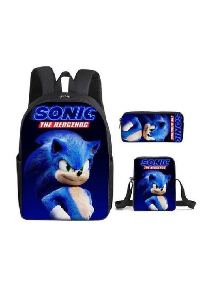 حار بيع سونيك سونيك مدرسة ابتدائية طالب حقيبة مدرسية ثلاث قطع مجموعة أنيمي الكرتون على ظهره حقيبة الكتف حقيبة القلم
,Z Style - مجموعة من ثلاث قطع - سونيك