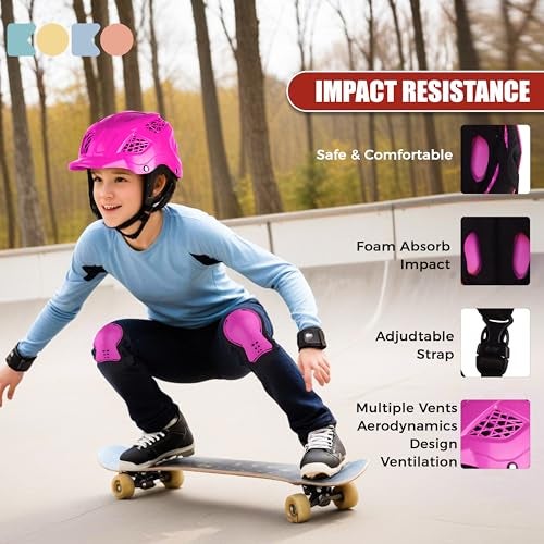 Koko Dragon Kids Skating & Cycling Helmet | Protective Gear for Boys & Girls (Pink, Medium 560 MM) - Image 2
