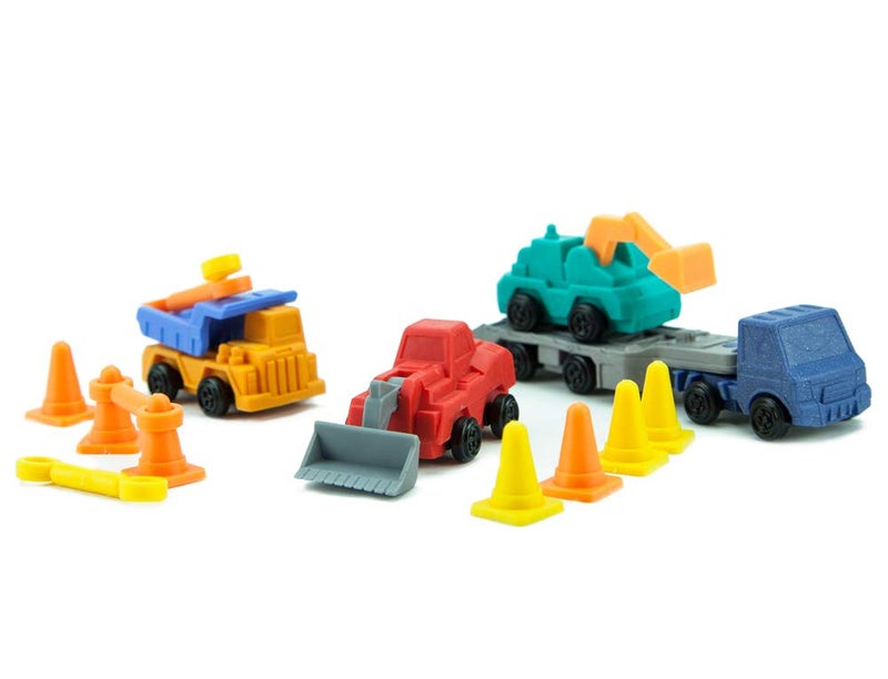Iwako New Trailer Construction Machine Trucks Japanese Erasers Blister Set - Image 2