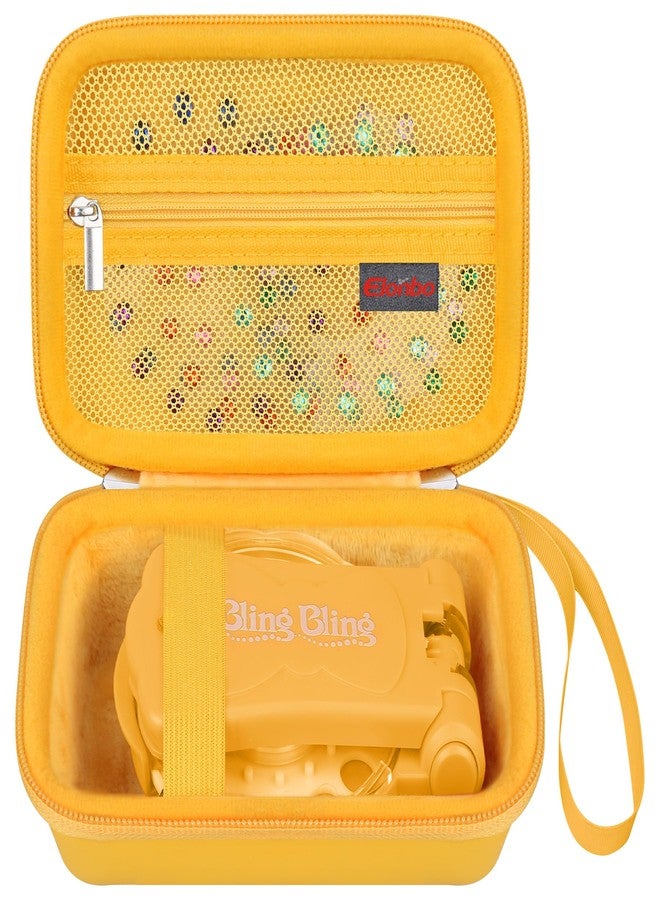 Elonbo Carrying Case for Blinger Dazzling Starter Kit,Blinger Kids Glam Collection Starter Kit Storage Bag,Kids Hair Styling Tool Travel Organizer Holder,Pocket fits Gems Rhinestones. Yellow, L46HH - Image 1