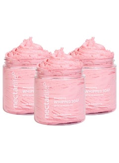 Nectar Bath Treats Nectar Life Whipped Soap and Shave Butter with Almond Oil, Fruit Smoothie, Set of 3, 5 Oz Each 