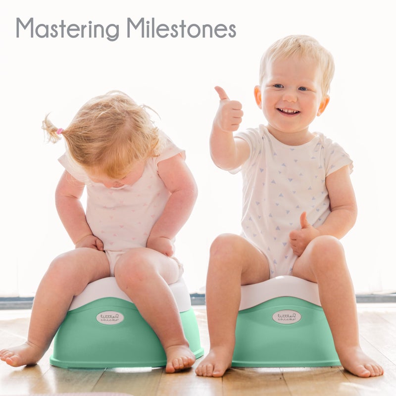 Little Chicks Easy-Clean Toddler Toilet Training Potty Chair with Built-in Splash Guard, Slip-Resistant Base, and Removable Bowl - Perfect Size Kids Potty for Toddlers 18 Months & Above - Image 3