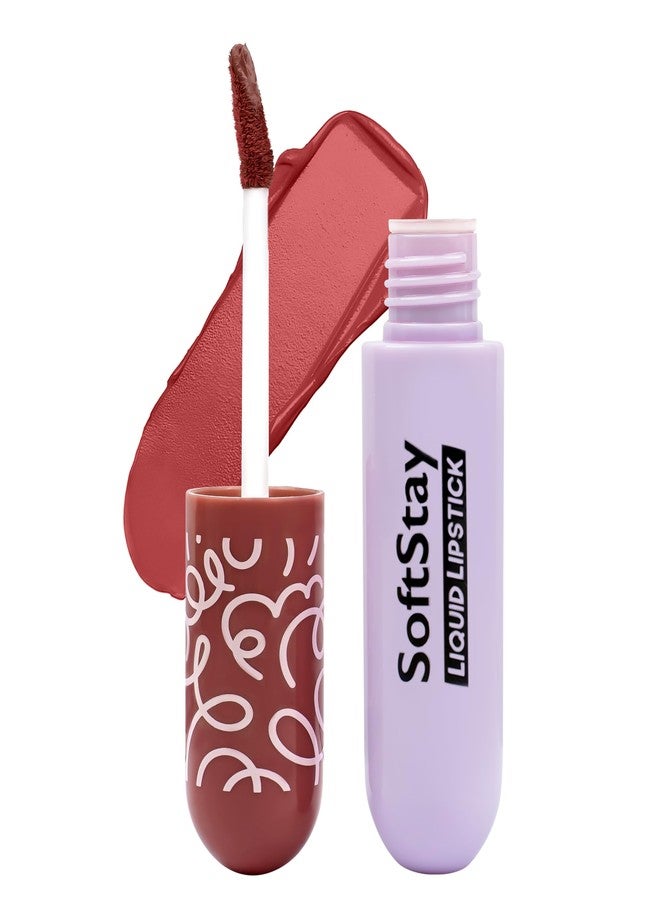Soft Stay Transferproof Liquid Lipstick| Hydrating, Highly Pigmented and Light Weight (Vintage Petal, 11)