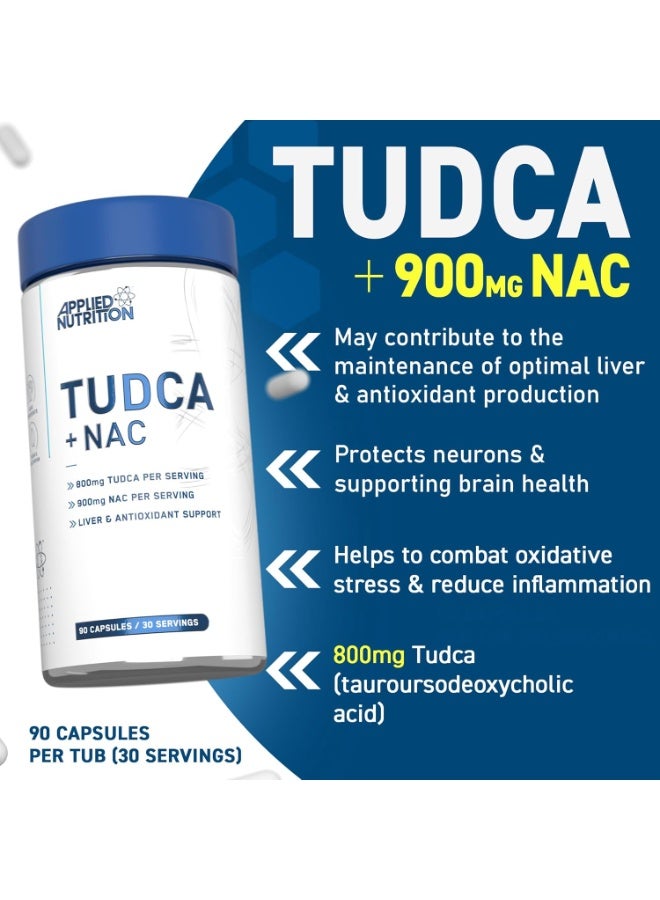 Applied Nutrition Tudca and Nac Liver and Antioxidant Support - 90 Capsule,  30 Servings - Image 2