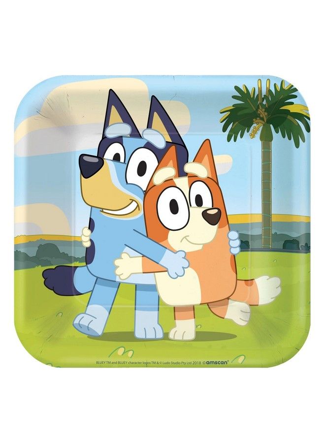 Amscan Bluey Party Supplies Pack Serves 16: 7" Dessert Plates Beverage Napkins Cups And Table Cover With Birthday Candles (Bundle For 16) - Image 3