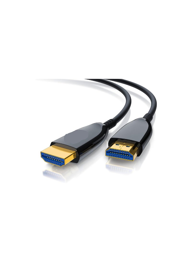 CSL HDMI 2.1 Fibre Optic Cable 20m – Ultra High Speed 8K 120Hz & 4K 240Hz HDR10+ eARC CEC HDCP 2.3 – Gold-Plated Aluminium Connectors 