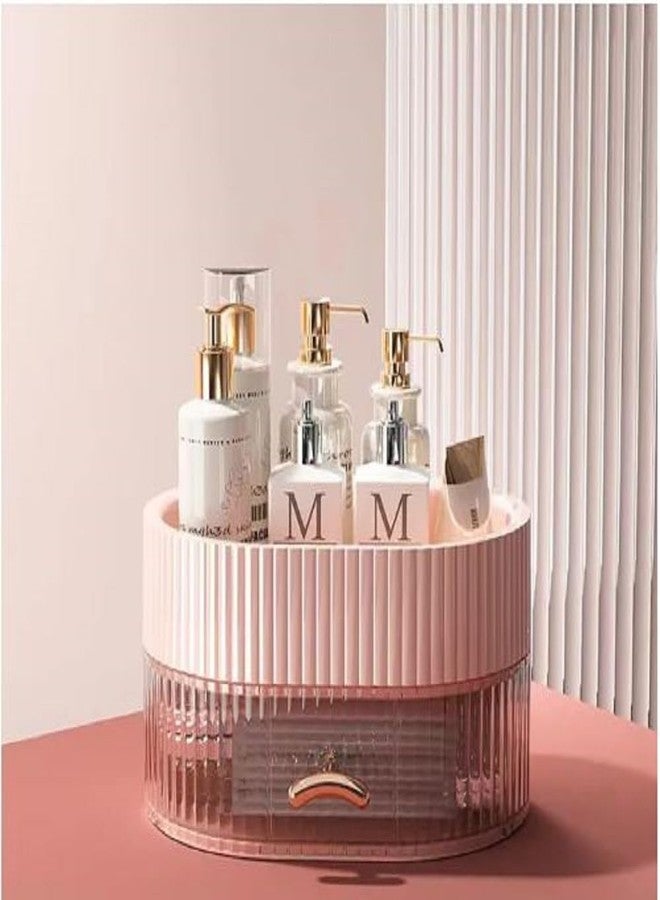 CBEX Countertop Makeup Organizer Bathroom Cosmetic Storage Basket 2 Tier with Drawers and Double Magnetic Doors, Jewelry Display Stand (2 LAYER) - Image 1