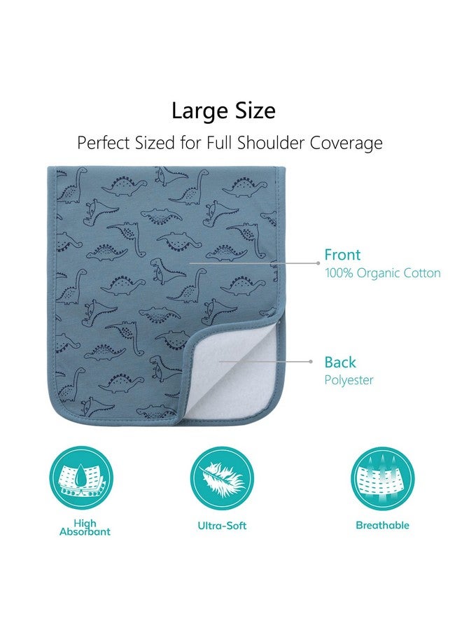 Hakochia Burp Cloths for Baby Boy Organic Cotton Large Burp Clothes Extra Absorbent Soft Burping Rags Spit Up Cloth Sets for Newborns 8 Pack - Image 2