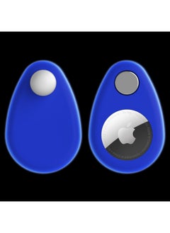 Applicable Apple Airtag Locator Protective Case Anti-loss Device Apple Tracker Silicone Protective Case-Color:fluorescent Blue Protective Sleeve Magnet Opp