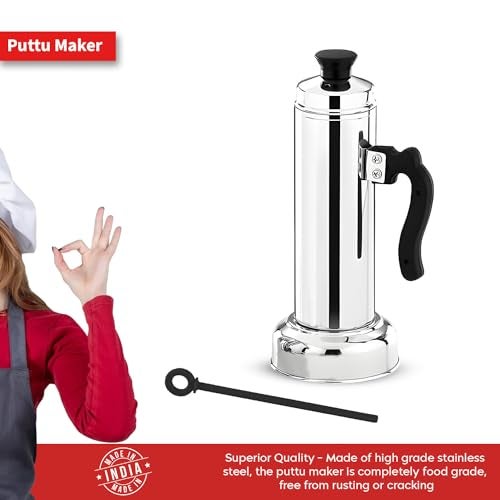AADHIK Puttu Vessel Stainless Steel Puttu Maker, Puttu Kudam Suitable for Pressure Cooker - Image 3