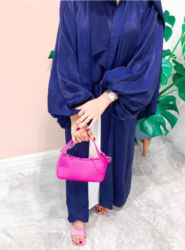 Moistreet Balloon Sleeve 3 Piece Abaya Set