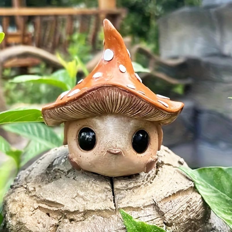 Kudriod Mushroom Outdoor Garden Decor Statue ï¼ŒGarden Gnomes Statues for Home Desk, Yard, Patio, Backyard, Fairy Garden, Balcony,Lawn Ornament,Motherâ€™s Day, Birthday Gifts for Women, Grandma, Mom - Image 1