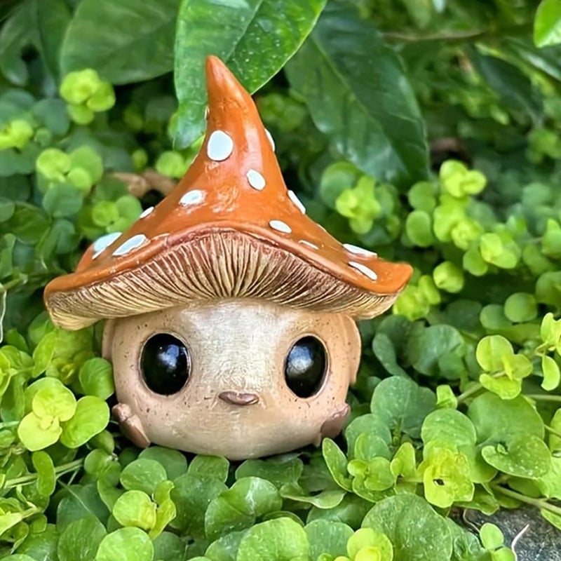 Kudriod Mushroom Outdoor Garden Decor Statue ï¼ŒGarden Gnomes Statues for Home Desk, Yard, Patio, Backyard, Fairy Garden, Balcony,Lawn Ornament,Motherâ€™s Day, Birthday Gifts for Women, Grandma, Mom - Image 3