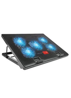 ProOne ProOne PCP54 RGB Laptop Cooling Pad - Gaming Notebook Cooler with 5 Quiet Fans, 6 Adjustable Heights, LED Light, Anti-Skid Design, for 10-17.3 Inch Laptops - Desk and Lap Use  - Image 1