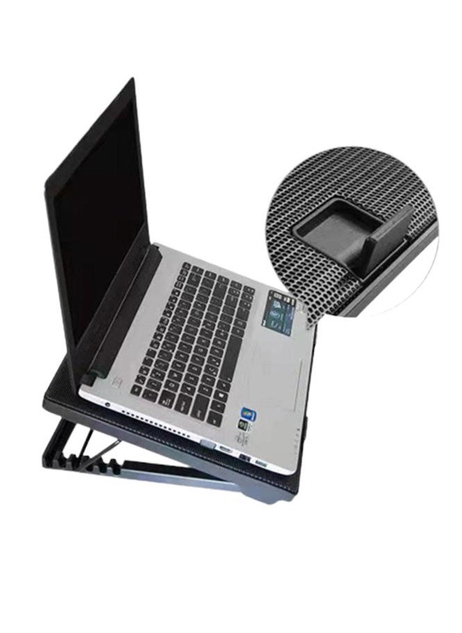 ProOne - ProOne PCP54 RGB Laptop Cooling Pad - Gaming Notebook Cooler with 5 Quiet Fans, 6 Adjustable Heights, LED Light, Anti-Skid Design, for 10-17.3 Inch Laptops - Desk and Lap Use - Image 1