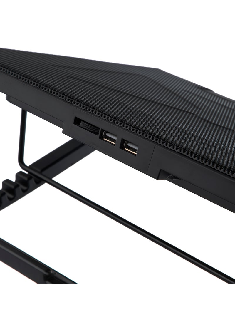 ProOne - ProOne PCP54 RGB Laptop Cooling Pad - Gaming Notebook Cooler with 5 Quiet Fans, 6 Adjustable Heights, LED Light, Anti-Skid Design, for 10-17.3 Inch Laptops - Desk and Lap Use - Image 1