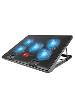 ProOne ProOne PCP54 RGB Laptop Cooling Pad - Gaming Notebook Cooler with 5 Quiet Fans, 6 Adjustable Heights, LED Light, Anti-Skid Design, for 10-17.3 Inch Laptops - Desk and Lap Use  - Image 4