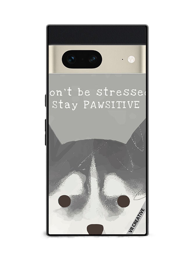 VR CREATIVE Protective Case Cover For Google Pixel 7 Positive Dog Design Multicolour - Image 1
