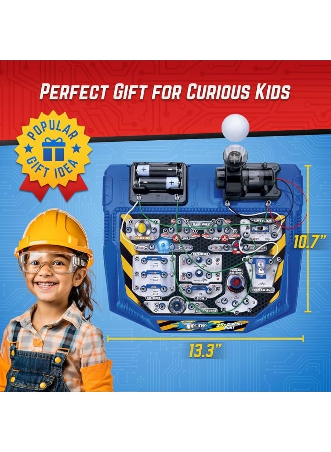 Playz Playz Electrical Circuit Board Engineering Kit for Kids with 25+ STEM Projects Teaching Electricity, Voltage, Currents, Resistance, & Magnetic Science | Gift for Children Age 8, 9, 10, 11, 12, 13+  - Image 1