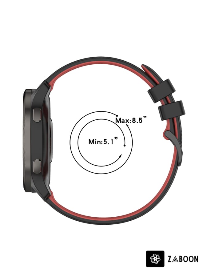 Zaboon Watch Band For Amazfit GTS 2 Mini 20mm Checkered Two-Color Silicone - Image 5