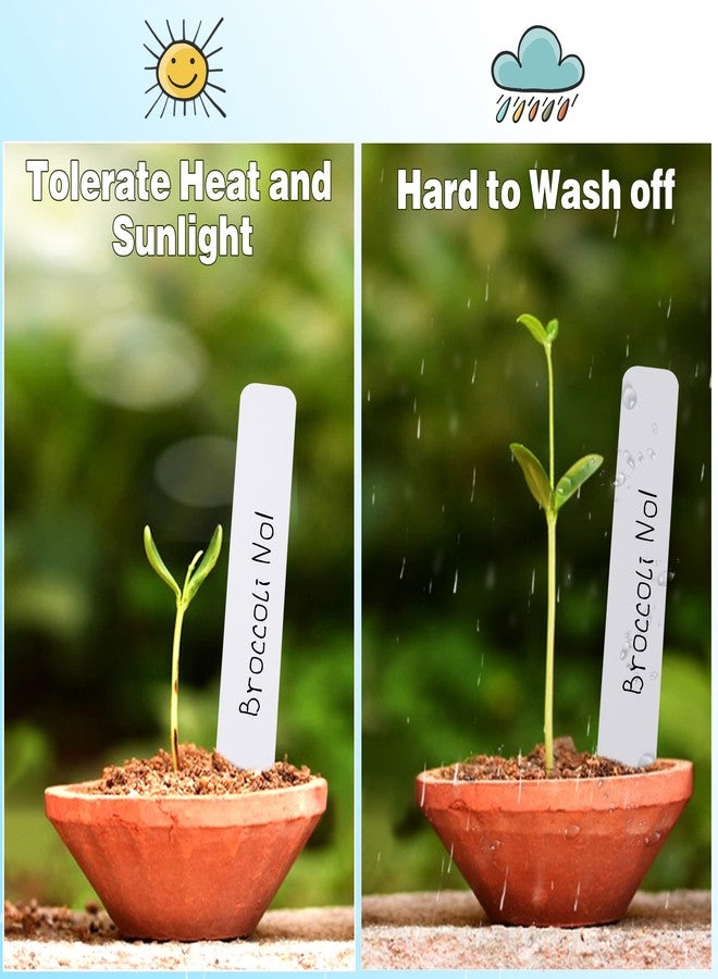 TDHDIKE Plant Labels 500Pcs 4 Inch Plastic Plant Name Tags for Seedlings Garden Labels Markers Nursery Plant Tags Seed Labels for Outdoor Garden Plant Label Stakes with Permanet Marking Pen (Mix-Color) - Image 4