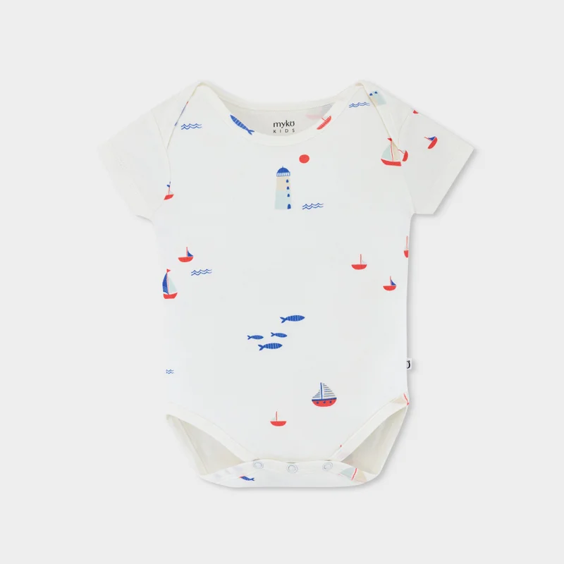  ميكو كيدز Panda Short Sleeve Bodysuit