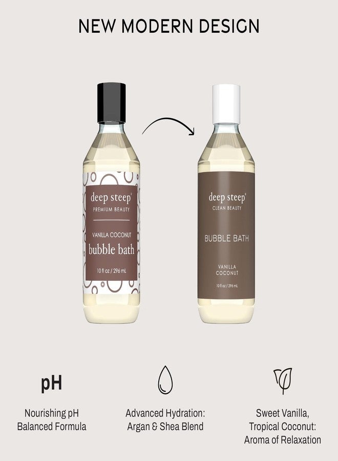 Deep Steep Bubble Bath, Vanilla Coconut, 10 oz - Soothing Soak with Shea Butter, Argan Oil, Aloe Vera & Coconut Oil - Vegan, Sulfate-Free, PH-Balanced Clean Beauty - Image 3