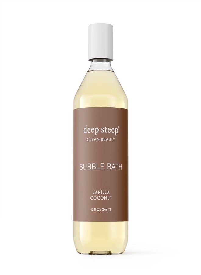 Deep Steep Bubble Bath, Vanilla Coconut, 10 oz - Soothing Soak with Shea Butter, Argan Oil, Aloe Vera & Coconut Oil - Vegan, Sulfate-Free, PH-Balanced Clean Beauty - Image 1