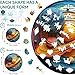 Qiuenisray Wooden Puzzles for Kid 500 Piece Solar System Star Jigsaw Puzzles FSC Certified Wall Decor Unique Shape Adult Puzzles Piece Wood Puzzles Creative Gift for Family Game 165x165 in - Image 4