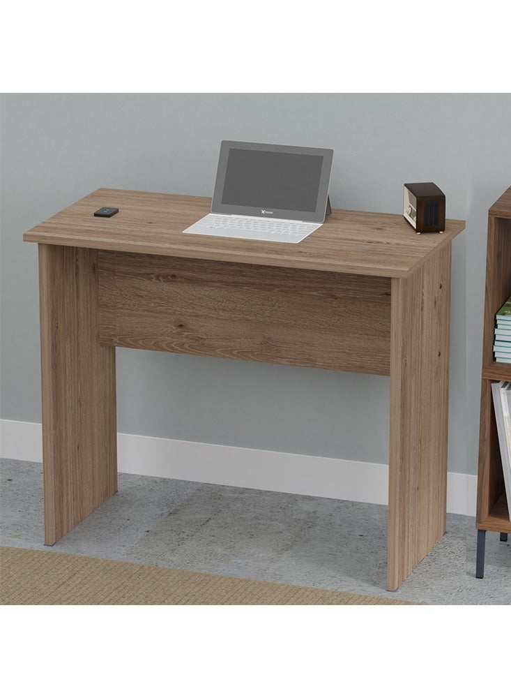 Mahmayi Mahmayi Modern Study Table with BS02 Desktop Socket with USB A/C Port, Modern Executive Desk for Adults, Home Offices, Schools, Laptop, Computer Workstation Table- Truffle Davos Oak - Image 3